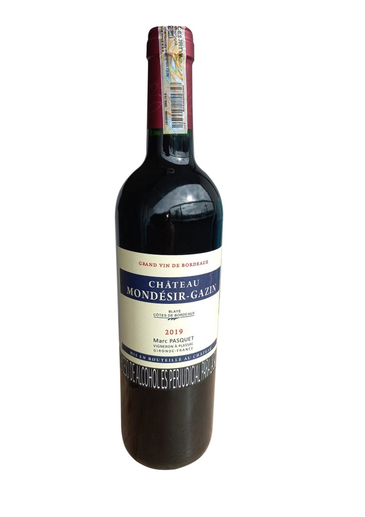 Château Mondesir Gazin - 80% merlot/20% malbec